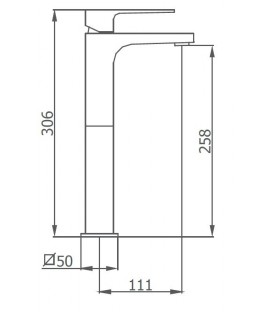 Mitigeur lavabo haut blanc KALA