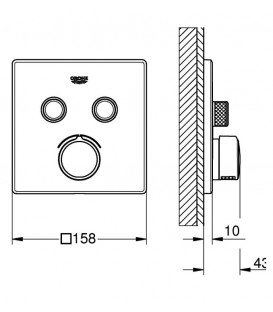 Kit douche encastree SmartControl Grohe