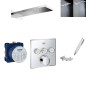 Set de douche encastré SmartControl Cascade et pluie