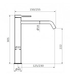 MITIGEUR LAVABO TIME LUI XXL BLANC