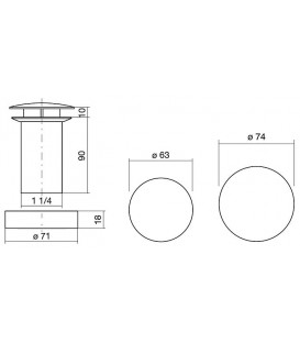 Bonde a cliquer DN32 (1 1/4") Version longue