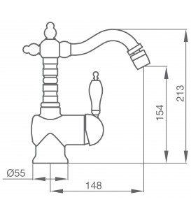 Mitigeur bidet bec rétro CLASSIQUE