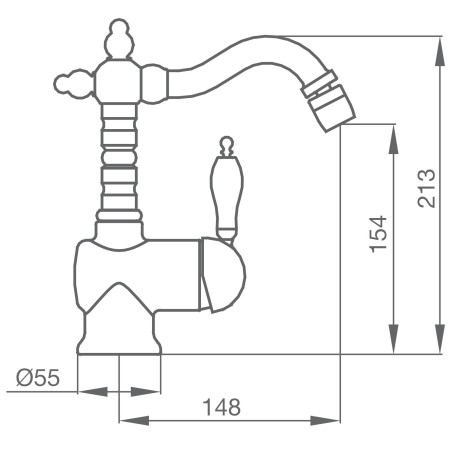 Mitigeur bidet bec rétro CLASSIQUE