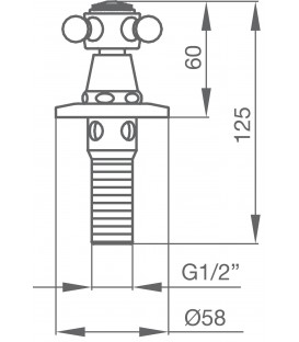 Ensemble de manettes pour bidet 1866 Classique