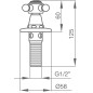 Ensemble de manettes pour bidet 1866 Classique