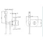 Mitigeur thermostatique a encastrer horizontale INTIMIXER ROUND