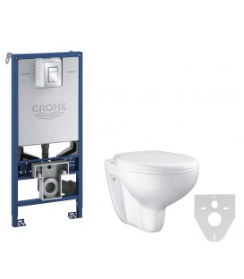 Grohe pack WC Rapid SLX autoportant avec cuvette rimless Bau Ceramic