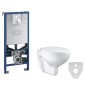 Grohe pack WC Rapid SLX autoportant avec cuvette rimless Bau Ceramic