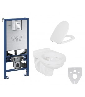 Grohe pack WC Rapid SLX autoportant avec cuvette rimless Bau Ceramic