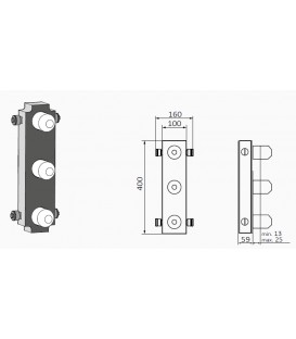 Douche Thermostatique 2 Voies INCOOL (Noir)