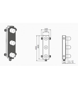 Douche Thermostatique 3 voies INCOOL (chromé)