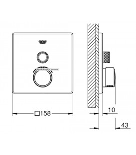 Kit douche encastree SmartControl Grohe