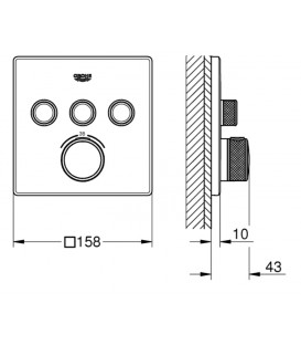 Kit douche encastree SmartControl Grohe