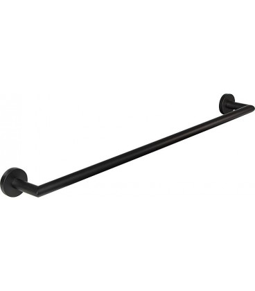 Anneau Porte-serviette Eldrid nero laiton, noir, L:650mm fixation incluse, angulaire