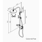 Mitigeur douche avec colonne AXIS finition noir