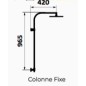 Thermostatique douche avec colonne gamme E-PLUS finition noir