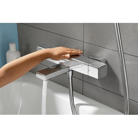 Thermostat Hansgrohe Ecostat E, mitigeur bain en saillie, chrome