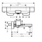 Thermostat Hansgrohe Ecostat E, mitigeur bain en saillie, chrome