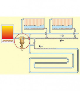 Désemboueur Spirotrap horizontal raccord femelle DN25  boitier laiton