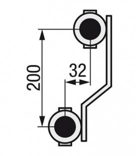 Repartiteur de chauffage EVENES type M1 2 DN25 1 laiton 2 circuits de chauffage