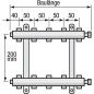 Repartiteur de chauffage Strawa type e-class 6310 10groupes ecrou chapeau 1"