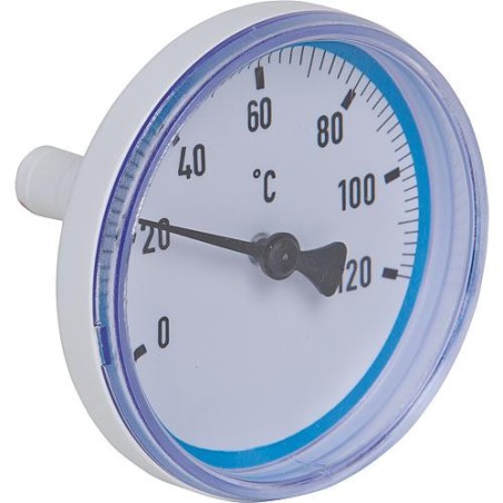 Thermometre de sortie bleu pour robinet a bois. sphe Easyflow
