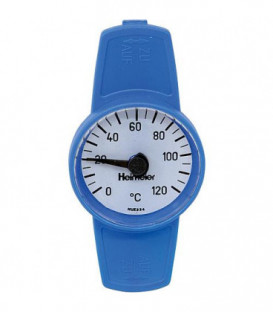 Thermometre pour vanne à boisseau sphérique Globo - bleu pour assemblage sur DN10-32