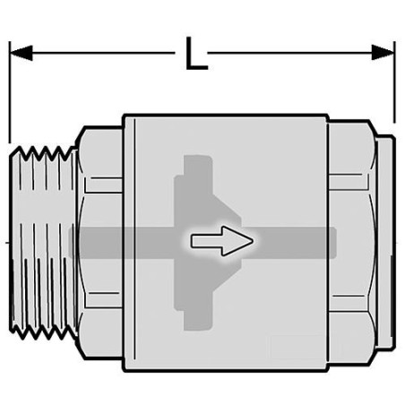 Soupape de retenue en laiton avec fil mâle 1/2" X fem 1/2" Type 7 mâle afemelle