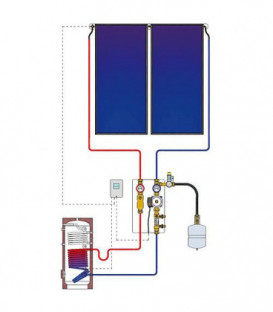 Thermosiphon avec isolation branchement cuivre diamètre 22 mm