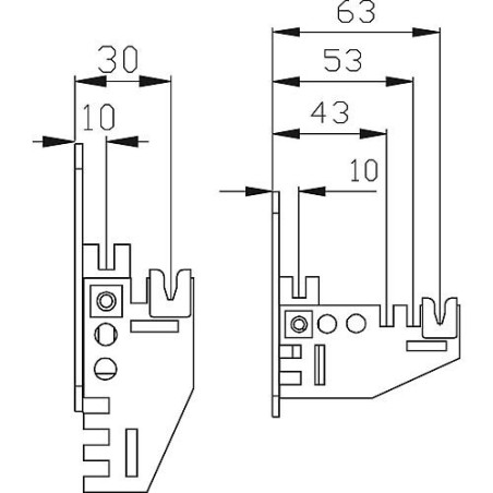 Console murale fixation univer. support d´écartement pour radia. avec colliers