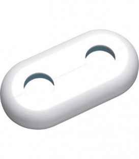 Rosace double type Mailand blanc signalisation - similaire RAL 9003-21,7mm