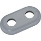 Rosace double type Mailand gris fenetre - similaire RAL 7040- 19 mm