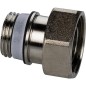 Raccord a vis avec cone euro DN15 1/2" male x 3/4" ecrou cone euro, nickele