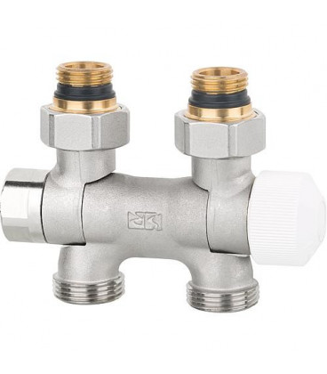 Thermostat-bloc de soupape Flex DN15(1/2")xDN20(3/4"), Eurocone pour service mono/double tube