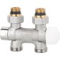 Thermostat-bloc de soupape Flex DN15(1/2")xDN20(3/4"), Eurocone pour service mono/double tube