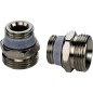 Kit de raccordement D 5 2xnipples de raccordement nickele 1/2" x 3/4" eurocone