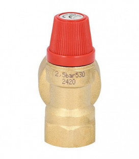 Soupape de securite a membrane chauffage DN15 - Entree 1/2" sortie 3/4" - 3,0 bar