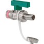 KFE Robinet a boisseau spherique DN15(1/2"), auto-etanche, passage, DVGW certification