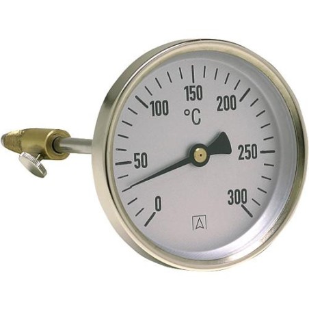 Thermomètre gaz de fumée RT 80 0/300°C - longueur sonde 150 mm