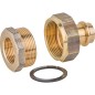 Raccord union isolant DN15(1/2") fem.x15mm, bronze, joint plat, contour V