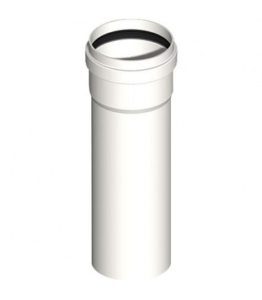 Systeme gaz d'echappement plastique Tube 2000 mm, pouvant etre raccourci DN 80