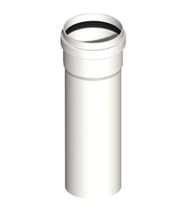 Systeme gaz d'echappement plastique Tube 250 mm, pouvant etre raccourci DN 60