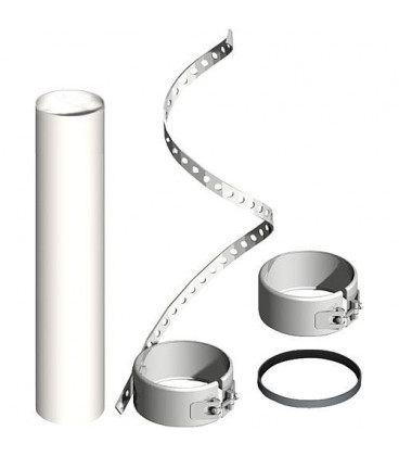 Systeme gaz echappement plastique Kit de montage tube flexible pour Kit embouchure Uni - DN 80