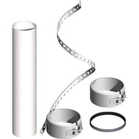 Systeme gaz echappement plastique Kit de montage tube flexible pour Kit embouchure Uni - DN 80
