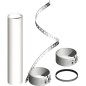 Systeme gaz echappement plastique Kit de montage tube flexible pour Kit embouchure Uni - DN 80