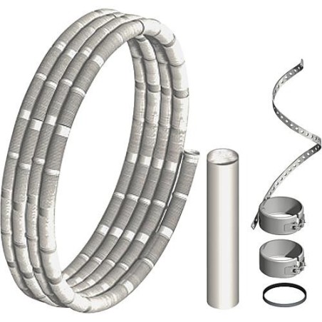 Systeme gaz d'echappement plastique Tube flexible, kit base 10 m DN 60