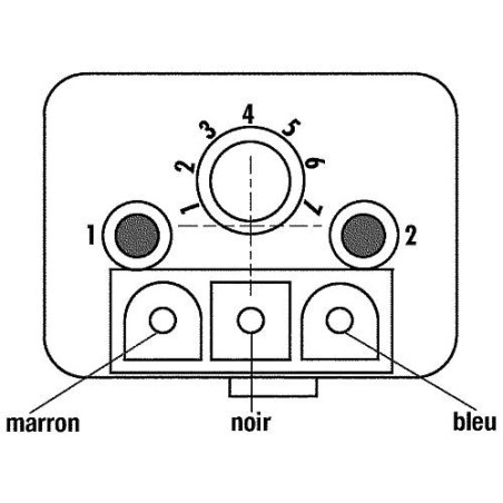 Satronic IRD1010 Fioul blanc éclairement de côté à droite