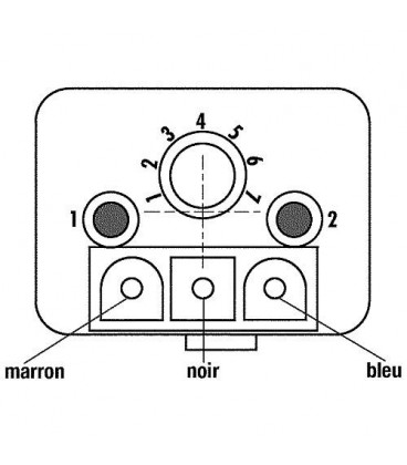 Satronic IRD1010 Fioul blanc éclairement de côté à gauche