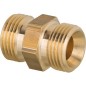 Nipple double en laiton 2 cotes 3/8" avec cone interieur 60°