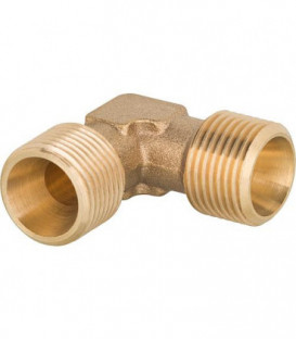 Nipple coude en laiton 3/8" x 3/8" cyl 2 cotes cone interieur